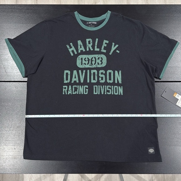 Harley-Davidson Men's Racing Ringer Tee - Black Beauty - 3XL - Picture 8 of 8